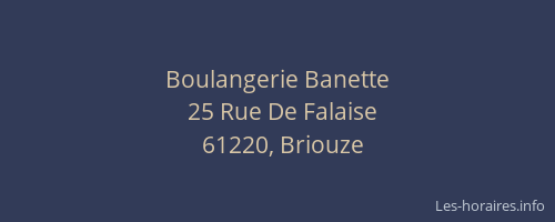 Boulangerie Banette