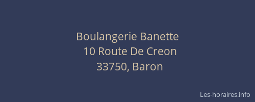 Boulangerie Banette