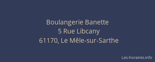 Boulangerie Banette