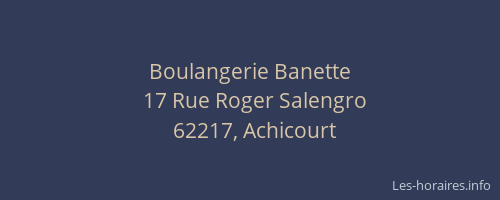 Boulangerie Banette