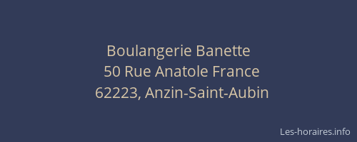 Boulangerie Banette