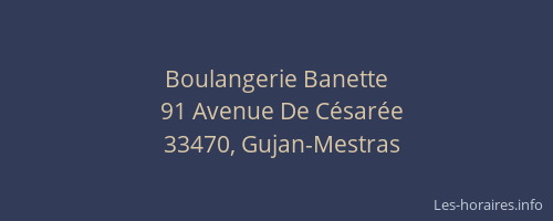Boulangerie Banette