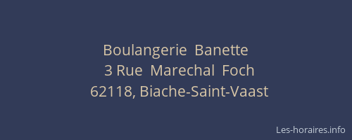 Boulangerie  Banette