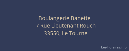 Boulangerie Banette
