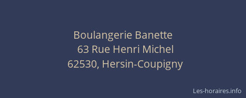 Boulangerie Banette