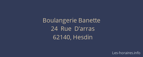 Boulangerie Banette