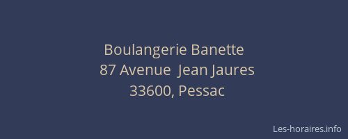 Boulangerie Banette