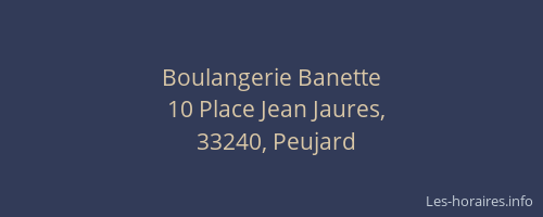 Boulangerie Banette