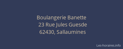 Boulangerie Banette