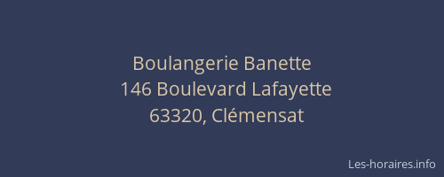 Boulangerie Banette