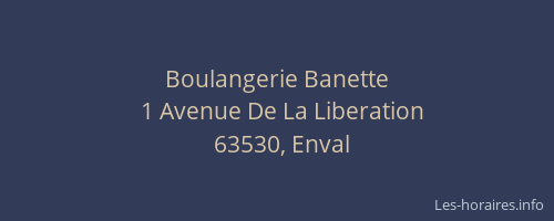 Boulangerie Banette