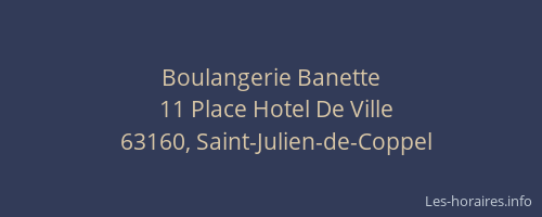 Boulangerie Banette