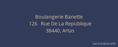 Boulangerie Banette