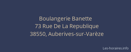 Boulangerie Banette