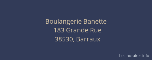 Boulangerie Banette
