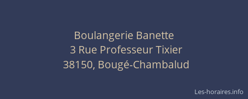 Boulangerie Banette