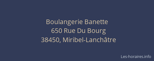 Boulangerie Banette