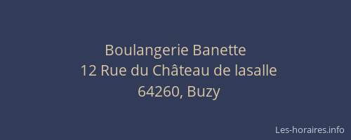 Boulangerie Banette