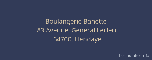 Boulangerie Banette