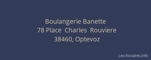 Boulangerie Banette