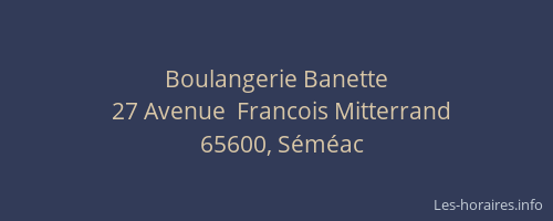 Boulangerie Banette