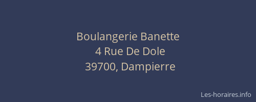 Boulangerie Banette