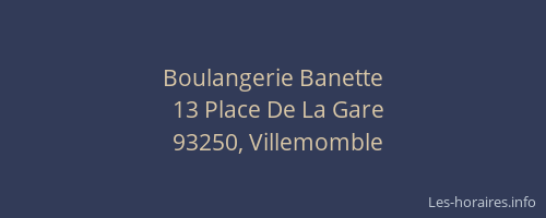 Boulangerie Banette