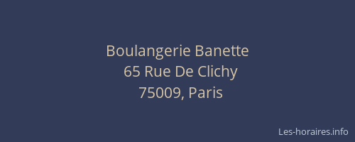 Boulangerie Banette