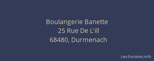 Boulangerie Banette