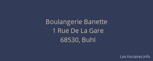 Boulangerie Banette
