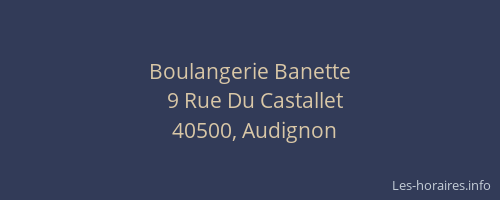 Boulangerie Banette