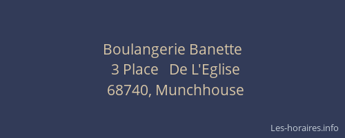 Boulangerie Banette