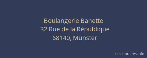 Boulangerie Banette