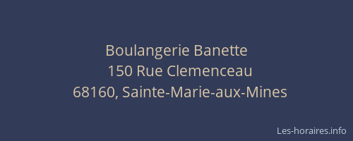 Boulangerie Banette