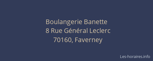 Boulangerie Banette