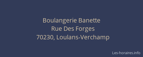 Boulangerie Banette