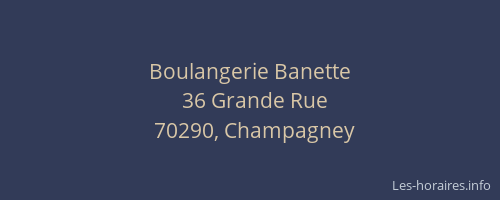 Boulangerie Banette