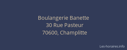 Boulangerie Banette