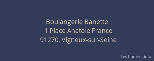 Boulangerie Banette