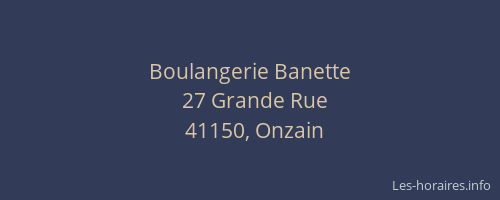 Boulangerie Banette
