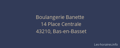Boulangerie Banette
