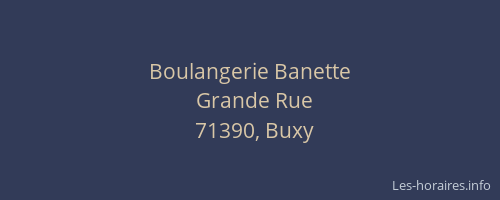 Boulangerie Banette