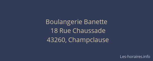 Boulangerie Banette