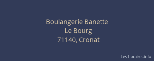 Boulangerie Banette