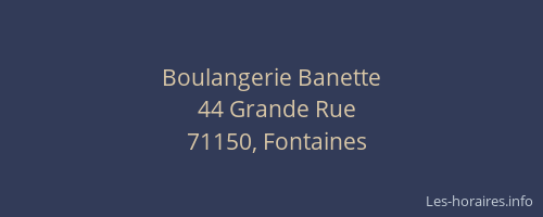 Boulangerie Banette
