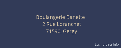 Boulangerie Banette