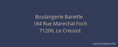 Boulangerie Banette