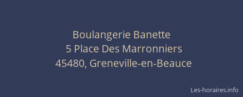Boulangerie Banette