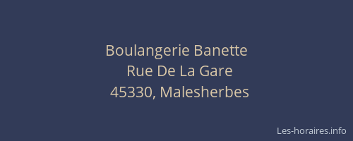 Boulangerie Banette