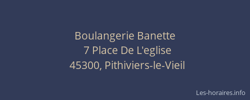 Boulangerie Banette